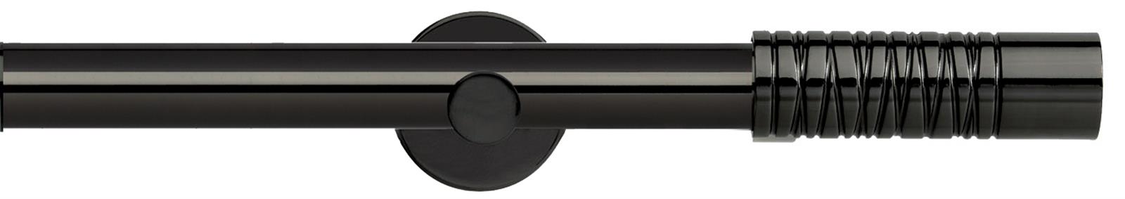 Neo Premium 28mm Eyelet Pole Black Nickel Cylinder Wired Barrel