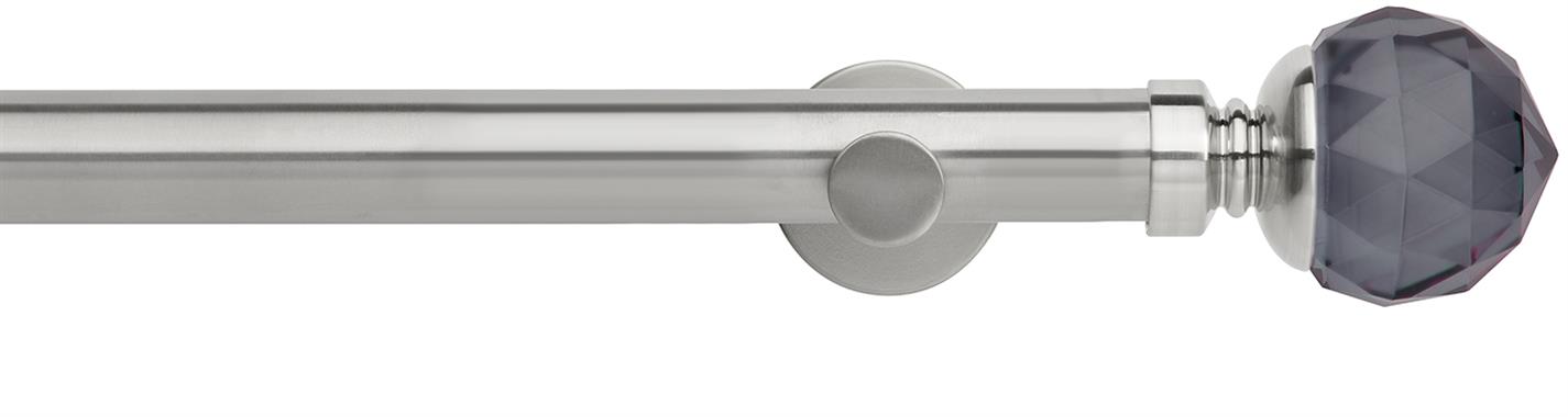 Neo Premium 35mm Eyelet Pole Stainless Steel Smoke Grey Faceted Ball