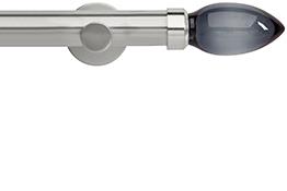 Neo Premium 35mm Eyelet Pole Stainless Steel Smoke Grey Teardrop