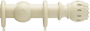 Advent 35mm Curtain Pole Natural Linen Waterlily
