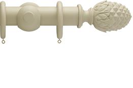 Advent 47mm Curtain Pole Somerset White Pineapple