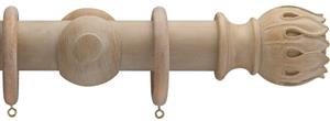 Advent 47mm Curtain Pole Distressed Oak Waterlily
