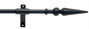 Artisan Wrought Iron Curtain Pole 16mm Ball and Spear