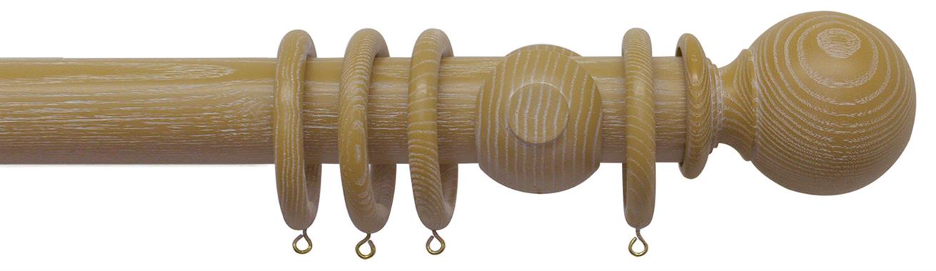 Jones Oakham 50mm Handcrafted Wood Pole Honey, Ball