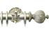 Jones Florentine 50mm Pole, Acanthus, Champagne Silver, Pleated Ball
