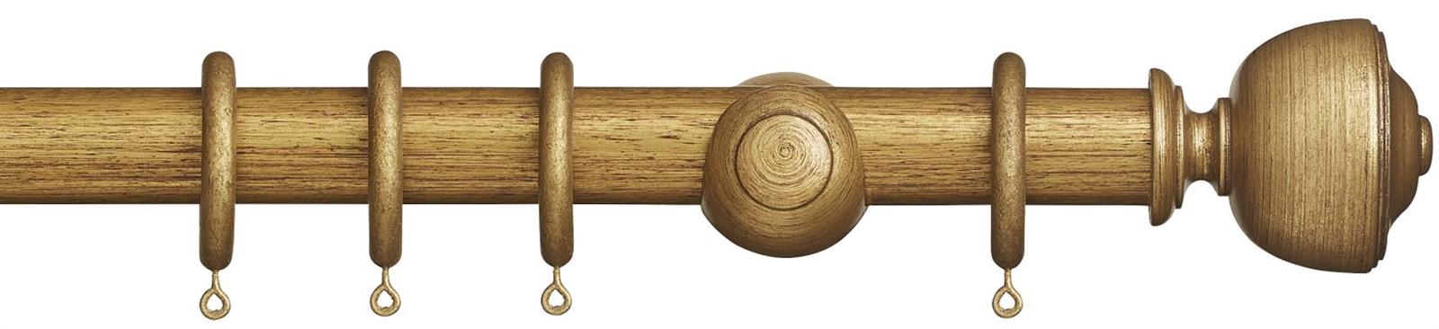 Museum 35mm & 45mm Antique Gilt Pole Asher Finial