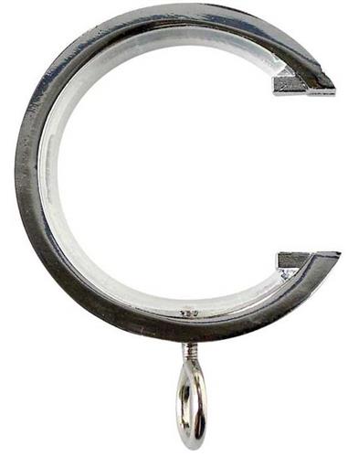 Neo 19mm Passover Curtain Pole Rings, Chrome