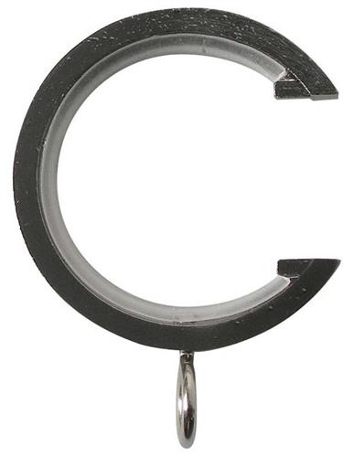 Neo 19mm Passover Curtain Pole Rings, Black Nickel
