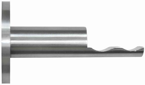 Rolls Neo 28mm by Hallis Hudson Passing Bracket in Stainless Steel, for use with the 28mm Neo curtain poles