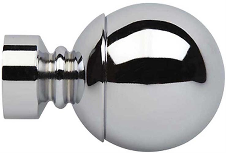 Neo 28mm Ball Finial Only, Chrome