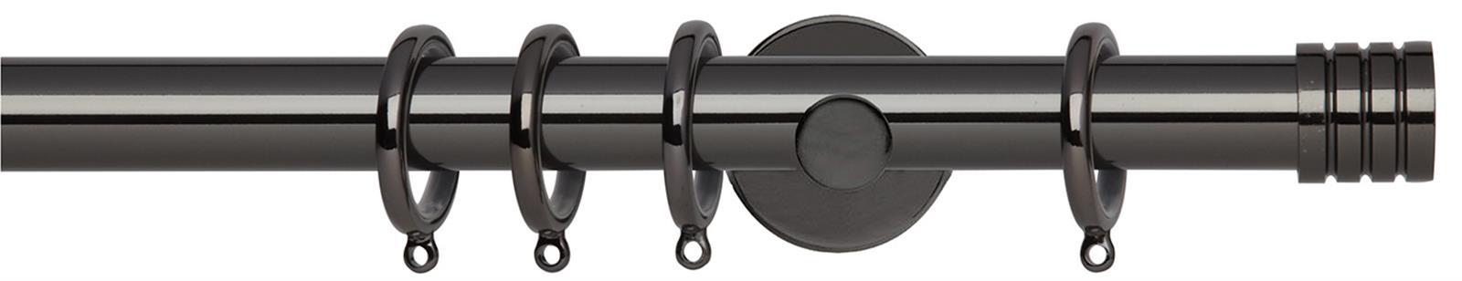Neo 28mm Pole Black Nickel Cylinder Stud