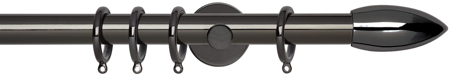 Neo 28mm Pole Black Nickel Cylinder Bullet