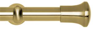 Neo 28mm Eyelet Curtain Pole Spun Brass Cup Trumpet