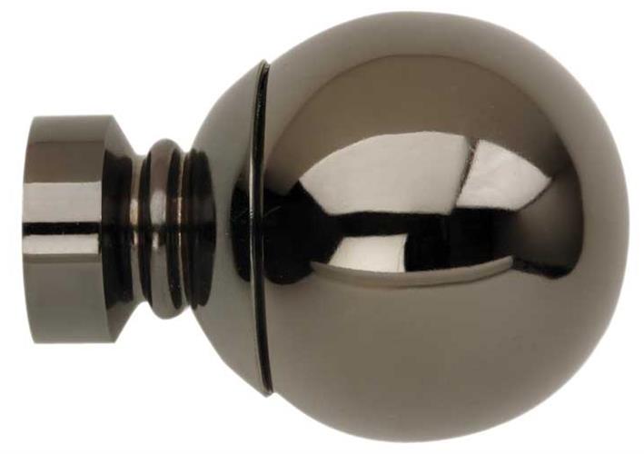 Neo 35mm Pole Ball Finial Only, Black Nickel