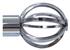 Jones Strand 35mm Pole Finial Only Chrome, Cage