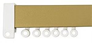 Hallis Superglide Flat Uncorded Metal Curtain Track, Gold