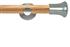 Neo 28mm Oak Wood Eyelet Pole, Stainless Steel, Trumpet