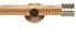 Neo 28mm Oak Wood Eyelet Curtain Pole, Spun Brass, Stud