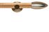 Neo 28mm Oak Wood Eyelet Pole, Spun Brass, Bullet