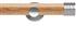 Neo 35mm Oak Wood Eyelet Pole, Stainless Steel, Stud
