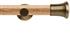 Neo 35mm Oak Wood Eyelet Pole, Spun Brass, Trumpet