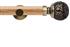 Neo 35mm Oak Wood Eyelet Pole, Spun Brass, Mosaic Ball