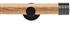 Neo 35mm Oak Wood Eyelet Pole, Black Nickel, Stud