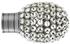 Galleria G2 50mm Finial Brushed Silver Clear Jewelled Bulb