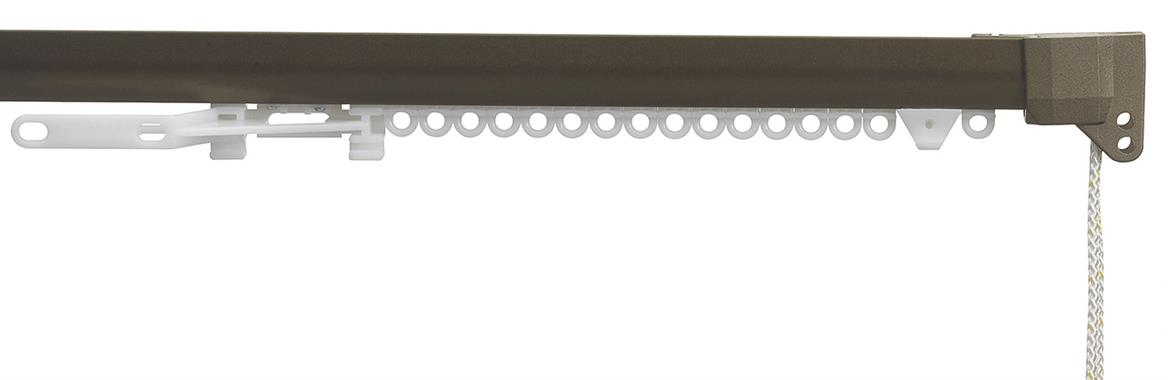 Silent Gliss 3840 Corded Curtain Track Antique Bronze