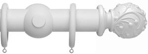 Advent 47mm Curtain Pole Pure White Ball & Berry
