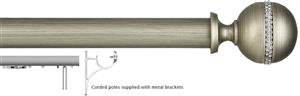 Byron Tiara 45mm Corded Pole Dark Pearl, Decor Modern Ball