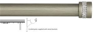 Byron Tiara 45mm Corded Pole Dark Pearl, Decor Endcap
