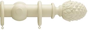 Advent 47mm Curtain Pole Natural Linen Pineapple