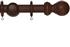 Woodline 28mm 35mm Curtain Pole Rosewood