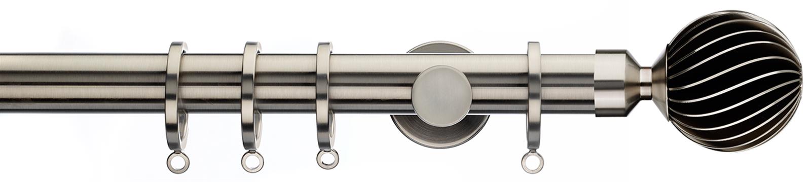 Integra Inspired Lustra 28mm Pole Cylinder Satin Nickel Zara Ball