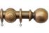 Jones Cathedral 30mm Handcrafted Pole Antique Gold, Plain Ball