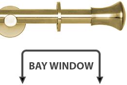 Neo 19mm Bay Window Pole Spun Brass Trumpet
