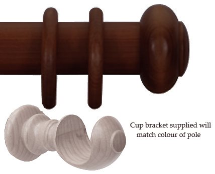 Cameron Fuller 50mm Pole Red Mahogany Button