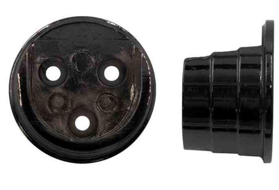 Renaissance 35mm Metal Curtain Pole Recess Bracket Matt Black  