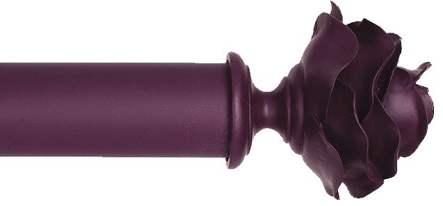 Byron Floral Neon 45mm 55mm Pole Aubergine Rose