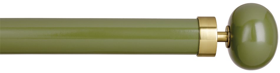 Byron Halo Gloss 35mm 45mm 55mm Pole, Artichoke, Brass Orion
