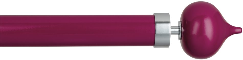 Byron Halo Gloss 35mm 45mm 55mm Pole, Magenta, Chrome Stellar