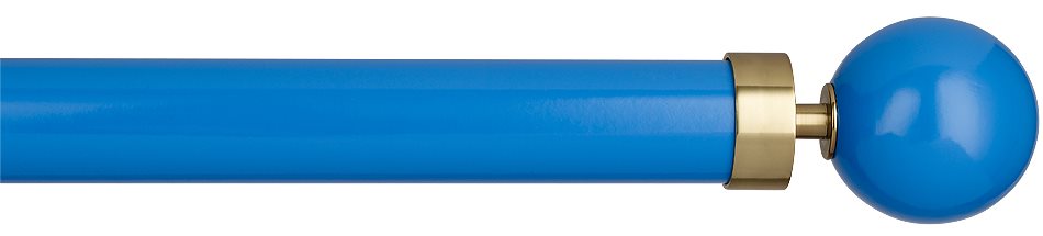 Byron Halo Gloss 35mm 45mm 55mm Pole, Azure, Brass Globus