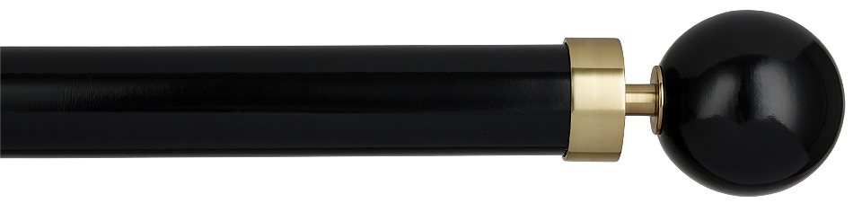 Byron Halo Gloss 35mm 45mm 55mm Pole, Midnight, Brass Globus