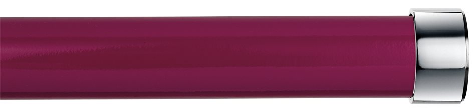 Byron Halo Gloss 35mm 45mm 55mm Pole, Magenta, Chrome Endcap