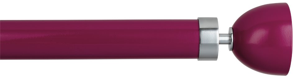 Byron Halo Gloss 35mm 45mm 55mm Pole, Magenta, Chrome Luna