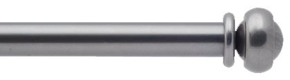 Bradley 19mm Steel Curtain Pole Polished, Button Stud 