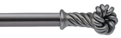 Bradley 19mm Steel Curtain Pole Waxed, Twisted Knot