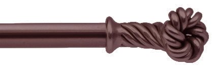 Bradley 19mm Steel Curtain Pole Bronzed, Twisted Knot