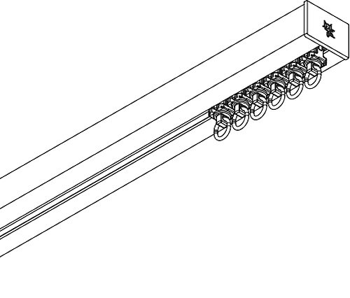 Silent Gliss 6970 Hand Drawn Silent Curtain Track Anodised Silver